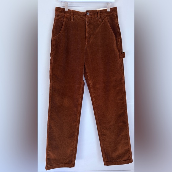 Wallace & Barnes Other - WALLACE & BARNES JCREW MENS RICH  BROWN CORDUROY CARPENTER PANTS 30x32